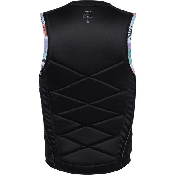 2025 Mystic Männer Outlaw Front Zip Wake Impact Vest 35005.240226 - White Allover